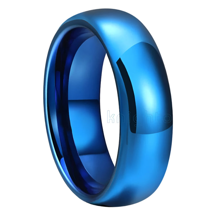 Blue Tungsten Carbide Ring