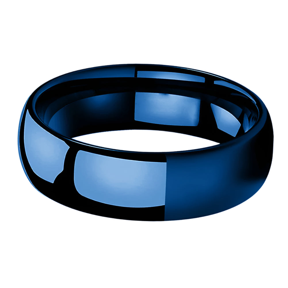 Blue Tungsten Wedding Ring