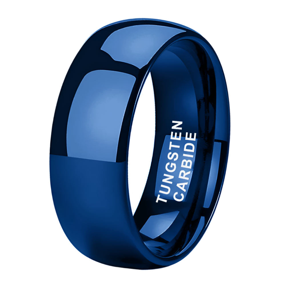 Blue Tungsten Wedding Ring