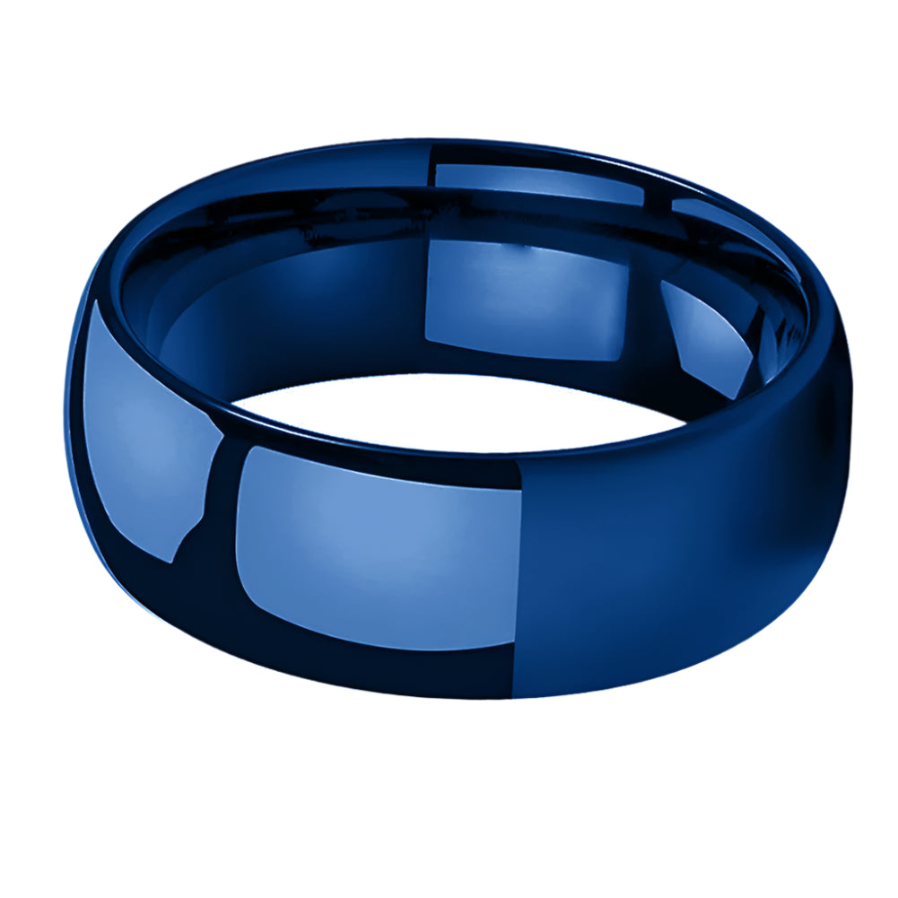 Blue Tungsten Wedding Ring