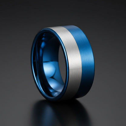 Blue_and_Silver_12MM_Tungsten_Mens_Ring
