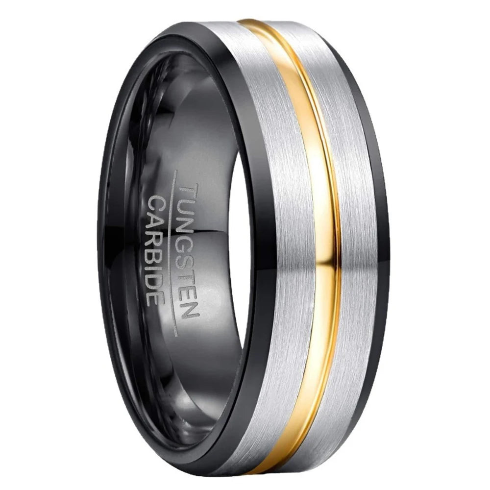Brushed Tungsten Carbide Ring
