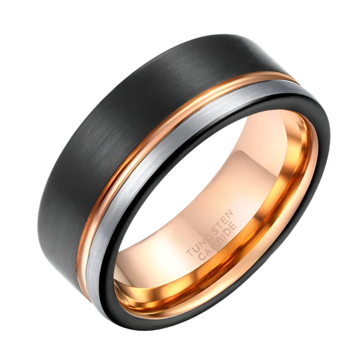 Mens Brushed Tungsten Ring