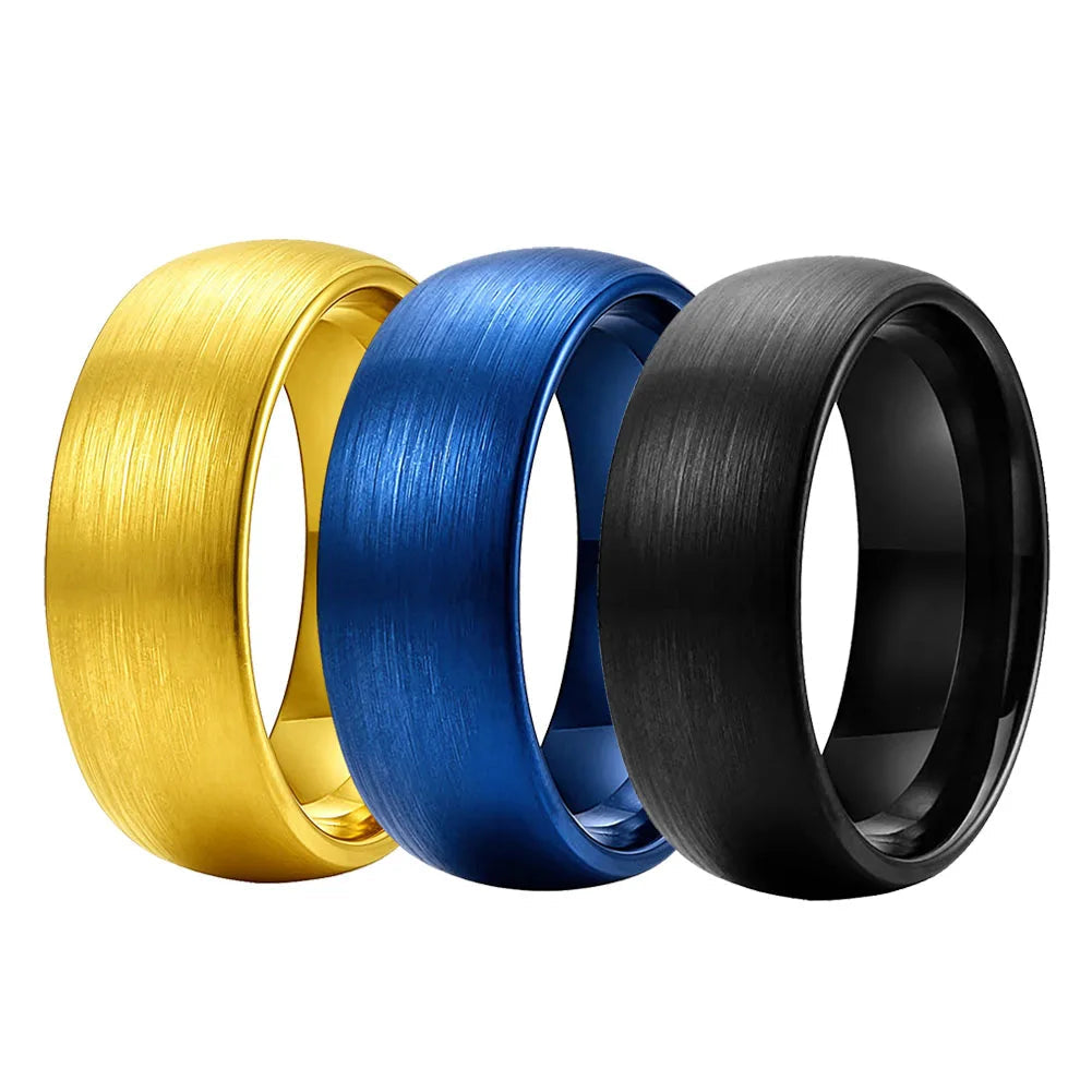 Brushed Tungsten Carbide Wedding ring