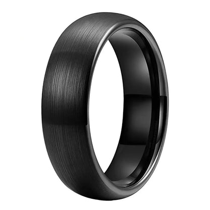 Brushed Black Tungsten Carbide Wedding ring