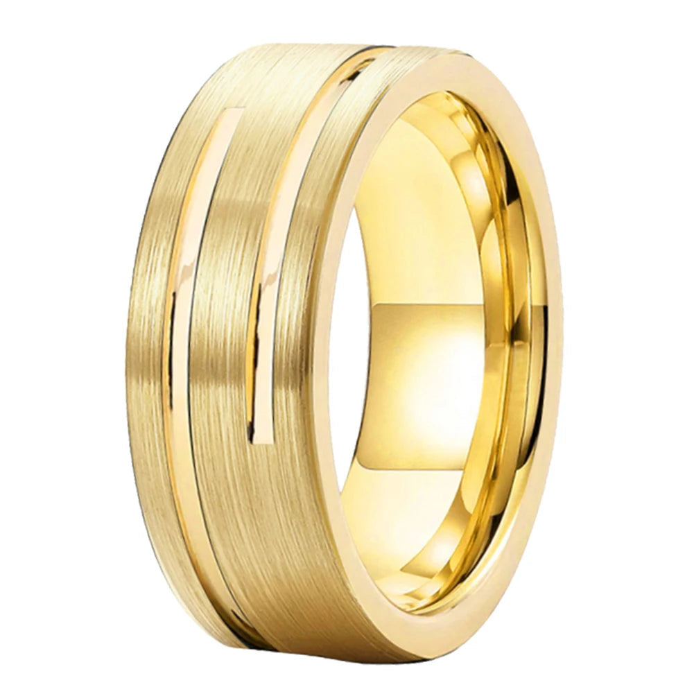 Brushed Finish Tungsten Engagement Band