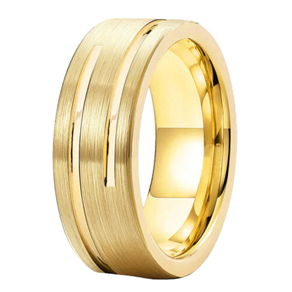 Brushed Finish Tungsten Engagement Band