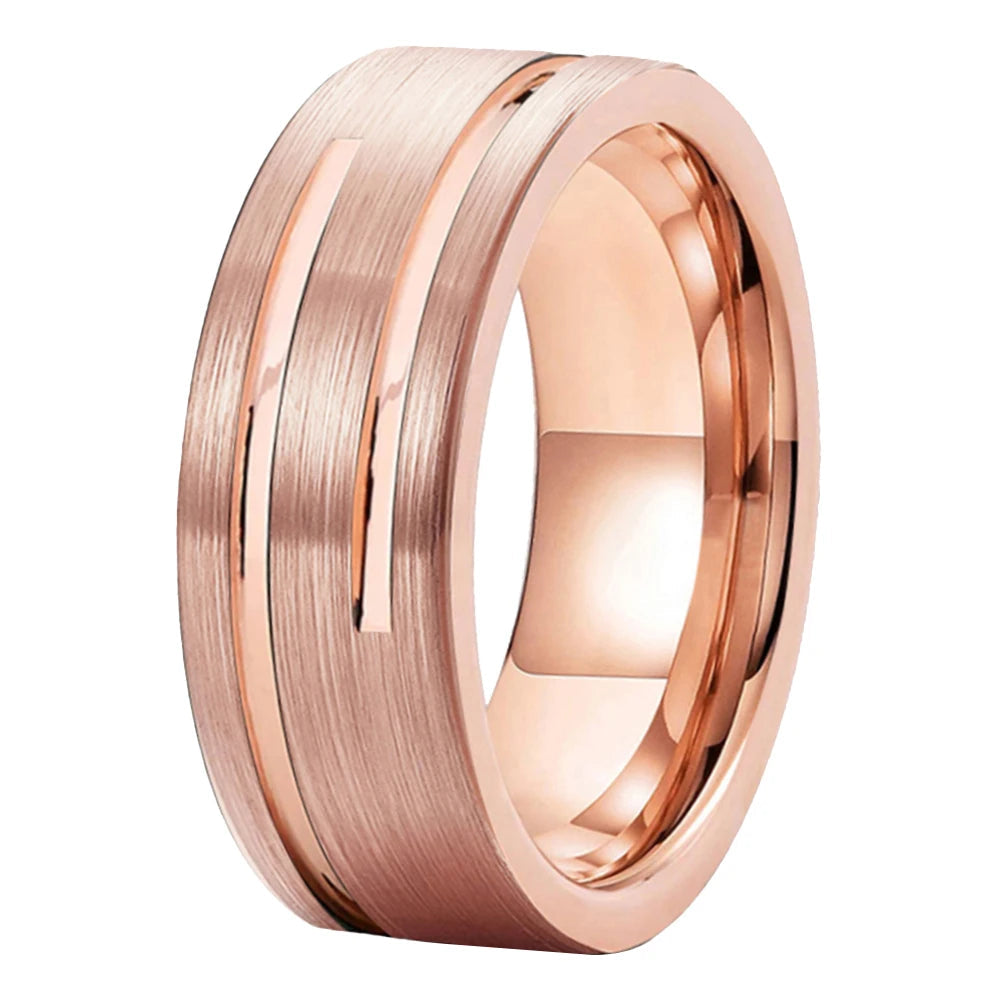 Brushed Finish Tungsten Engagement Band
