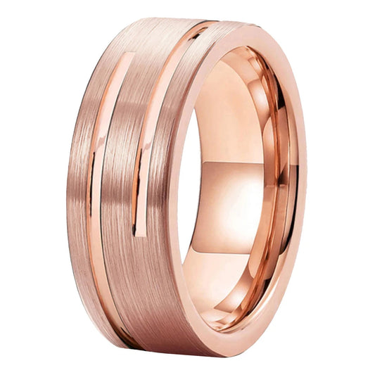 Brushed Finish Tungsten Engagement Band