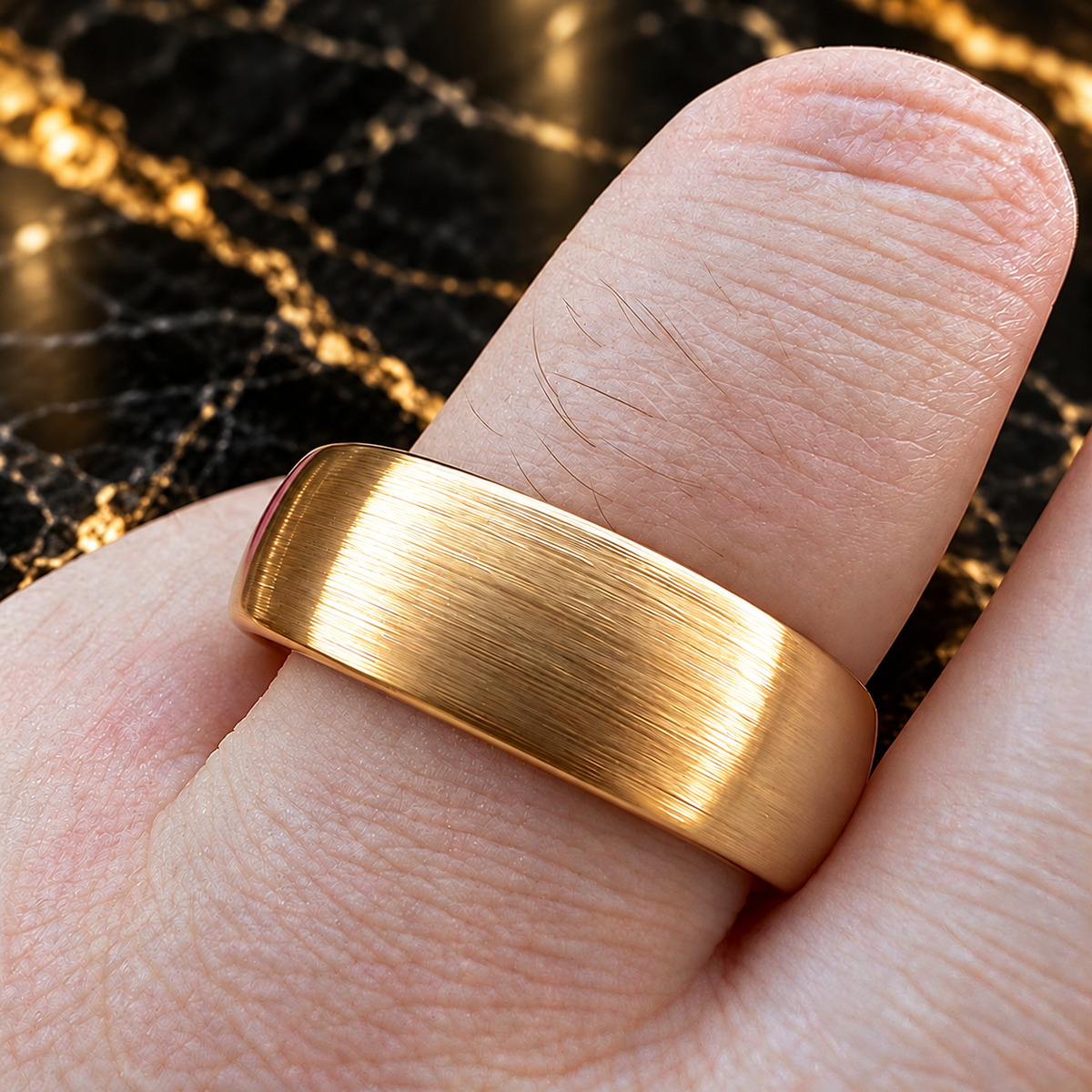Brushed Tungsten Carbide Wedding ring
