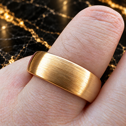 Brushed Tungsten Carbide Wedding ring