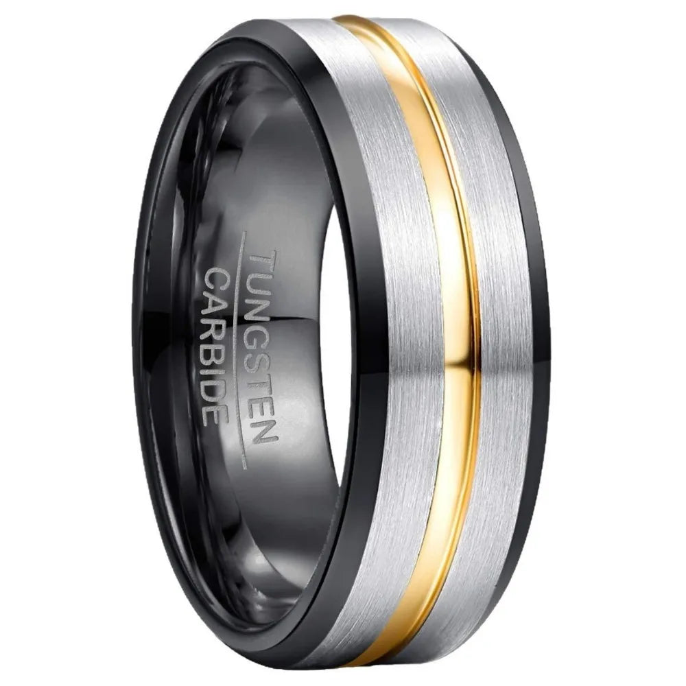 Brushed Tungsten Carbide Ring
