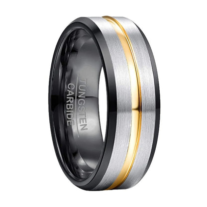 Brushed Tungsten Carbide Ring