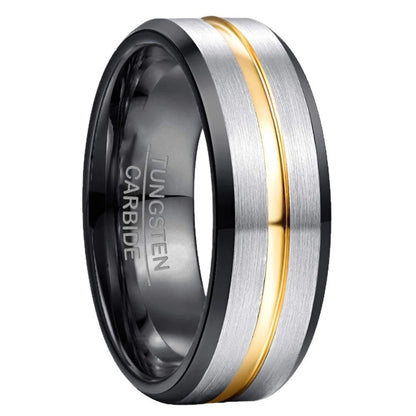 Brushed Tungsten Carbide Ring