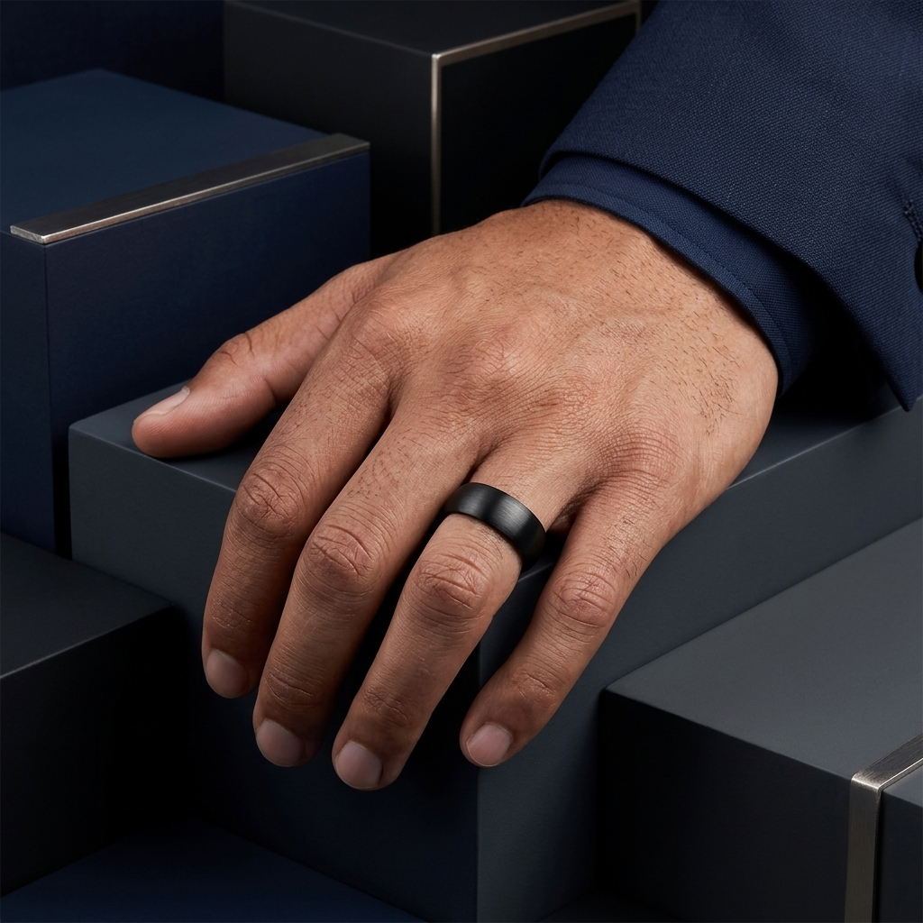 Brushed Tungsten Wedding Band