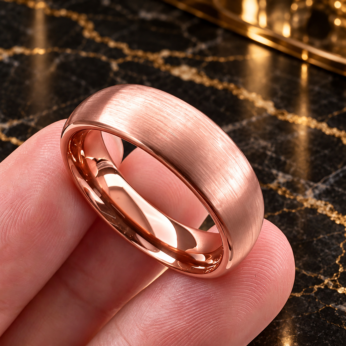 Brushed Tungsten Wedding Band