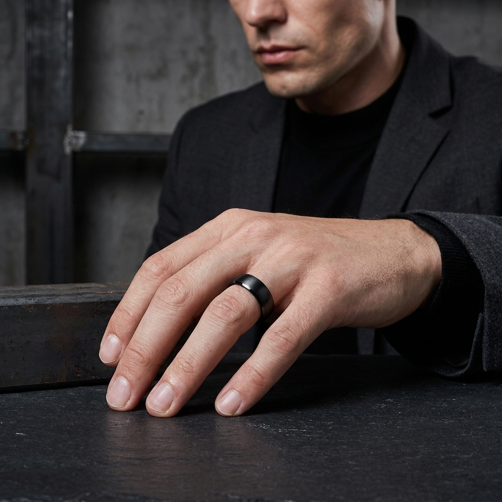 Brushed Tungsten Wedding Band