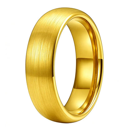 Brushed gold Tungsten Carbide Wedding band
