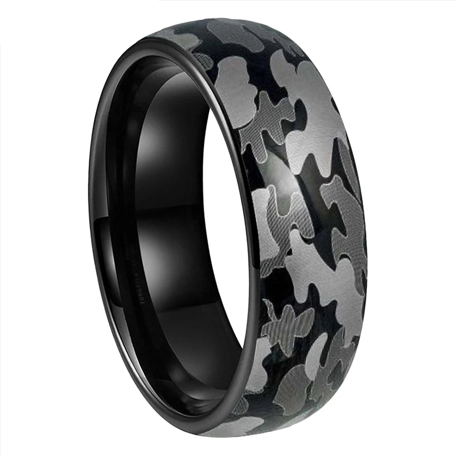 Camouflage Tungsten Wedding Band