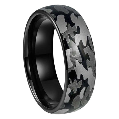 Camouflage Tungsten Wedding Band