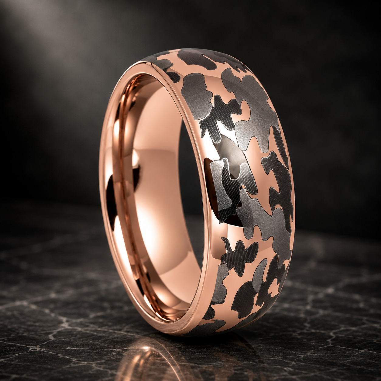 Camouflage Tungsten Wedding Band