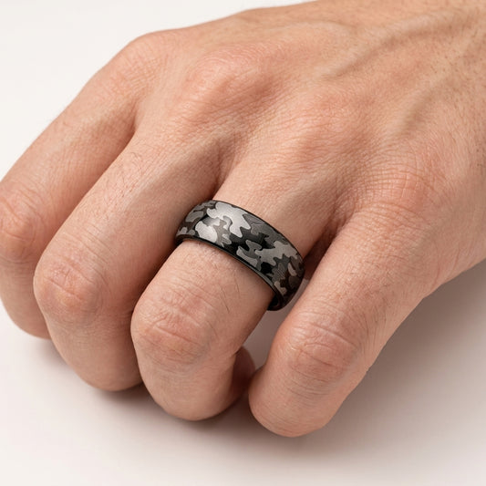 
Camouflage Tungsten Wedding Band
