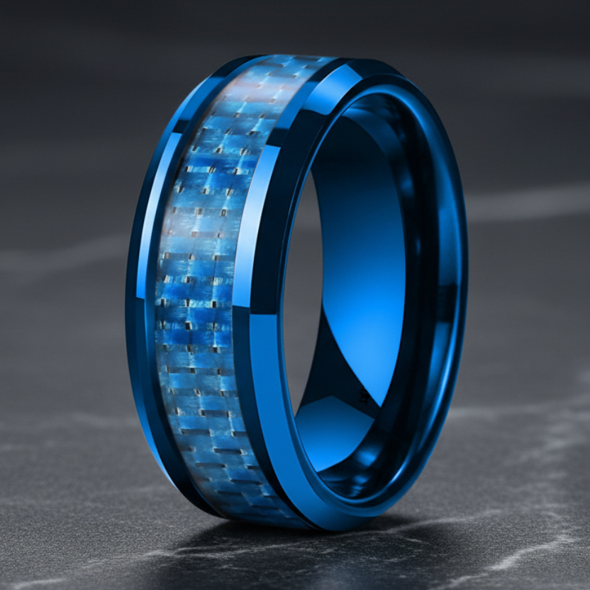 Carbon_Fiber_Inlay_Blue_Tungsten_Wedding_Ring