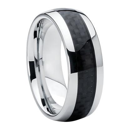 Carbon Fiber Inlay Tungsten Ring