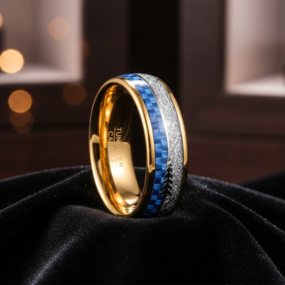 Carbon Fiber Tungsten Engagement Ring