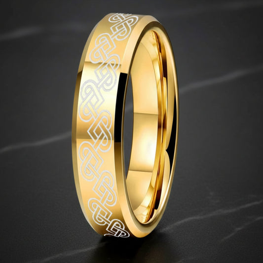 Celtic Knot Tungsten Ring