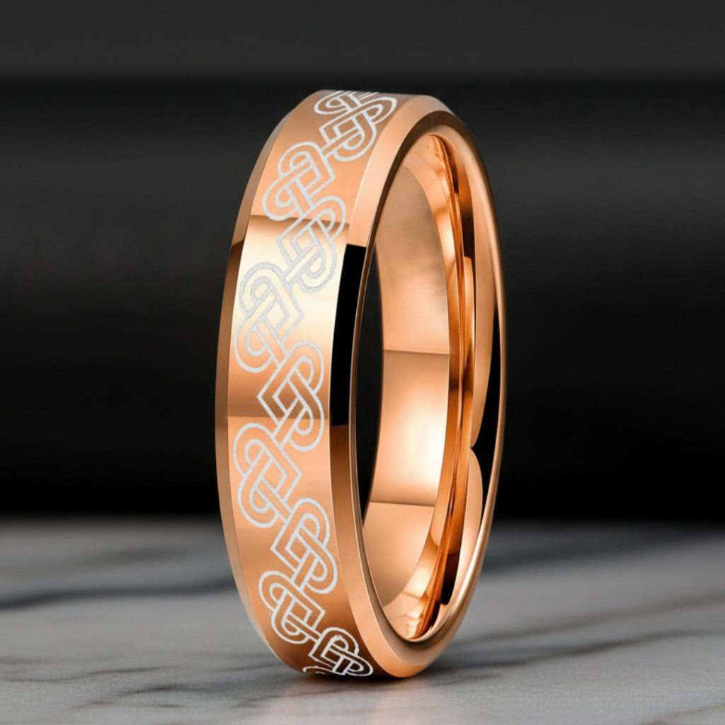 Celtic Knot Tungsten Ring