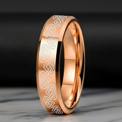Celtic Knot Tungsten Ring