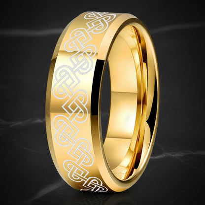 Celtic Knot Tungsten Ring