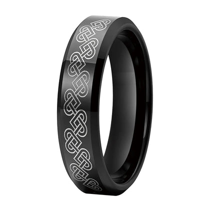 Celtic Knot Tungsten Ring