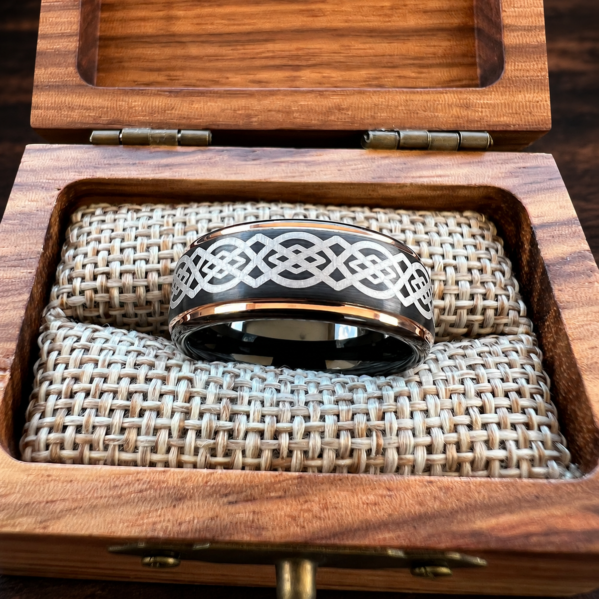 Celtic Knot Tungsten Ring