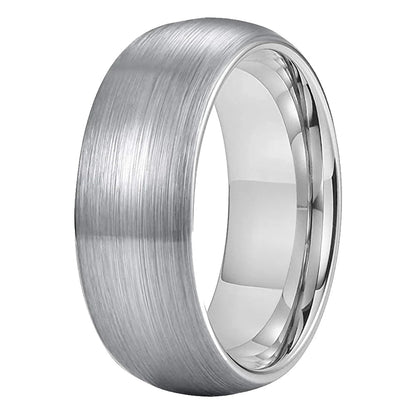 Classic Brushed Dome Tungsten Wedding Band