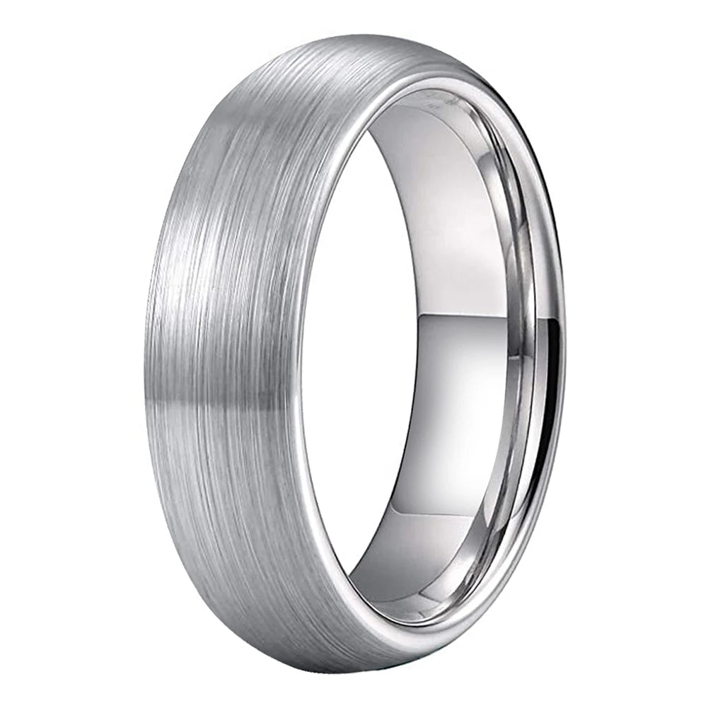Classic Brushed Dome Tungsten Wedding Band