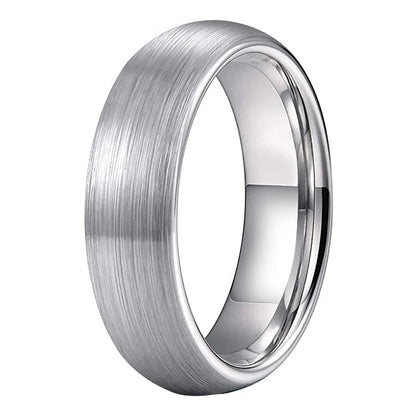 Classic Brushed Dome Tungsten Wedding Band