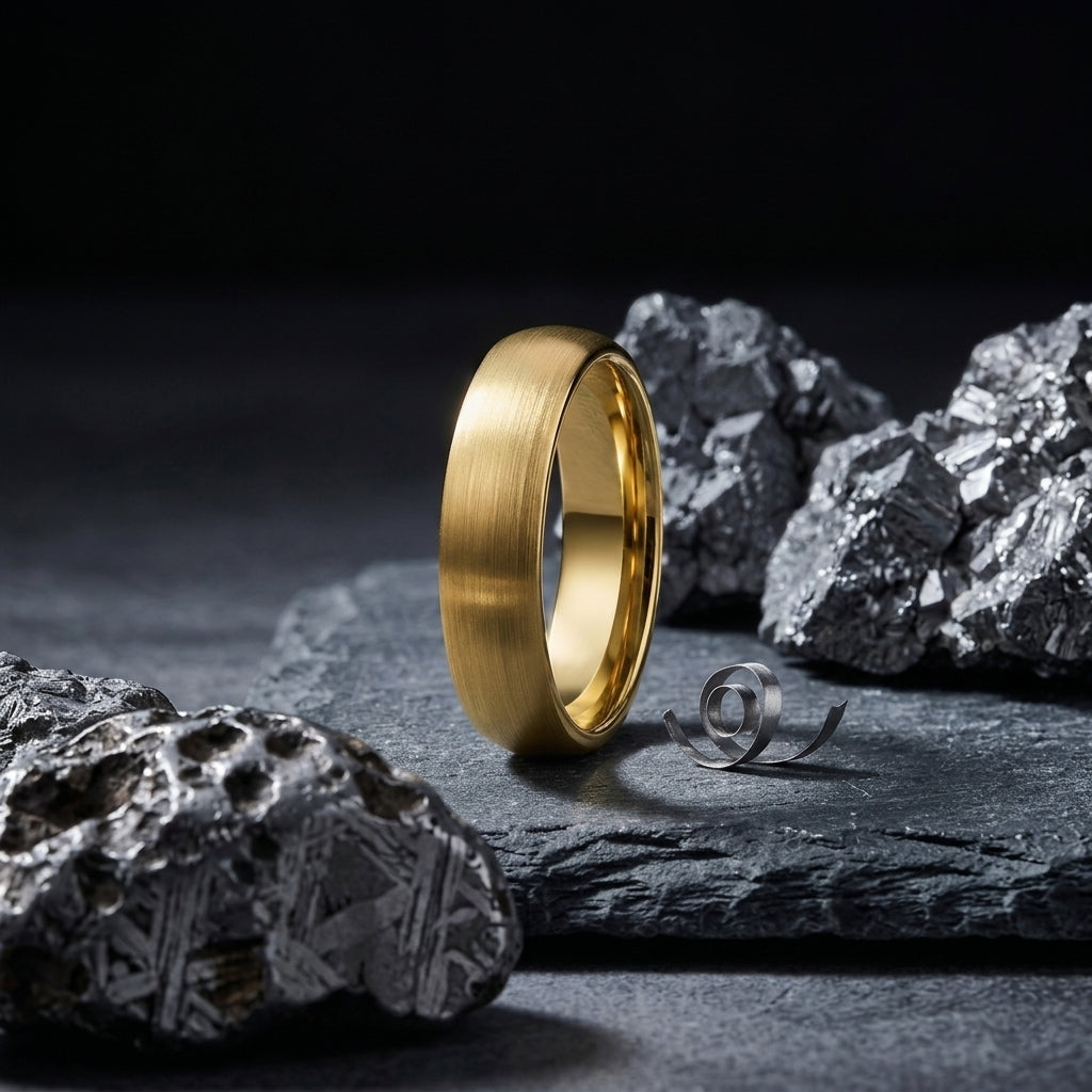 Classic Brushed Dome Tungsten Wedding Band
