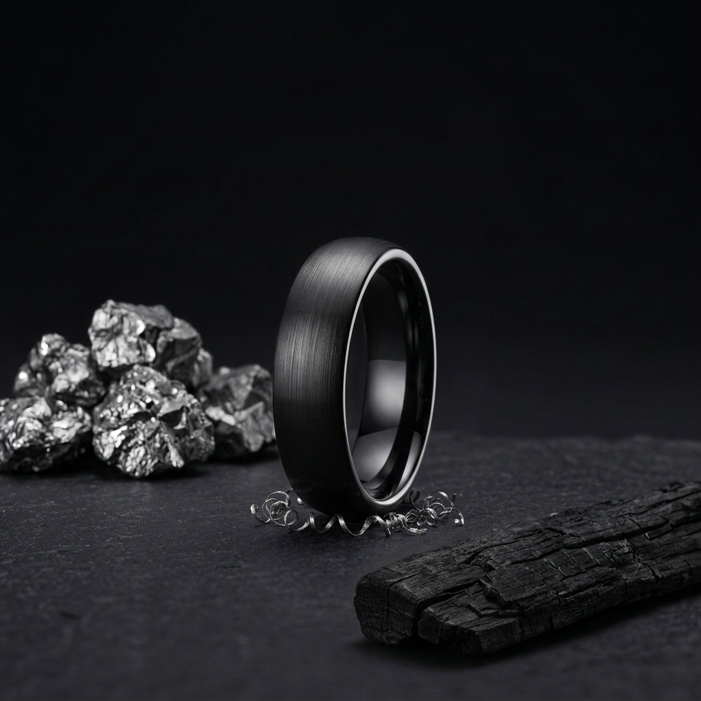 Classic Brushed Dome Tungsten Wedding Band
