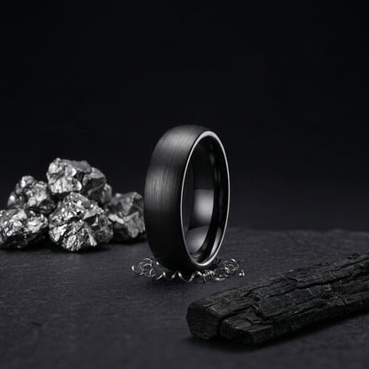 Classic Brushed Dome Tungsten Wedding Band
