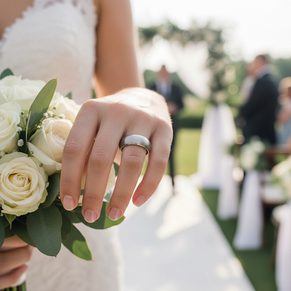 Classic Brushed Dome Tungsten Wedding Band