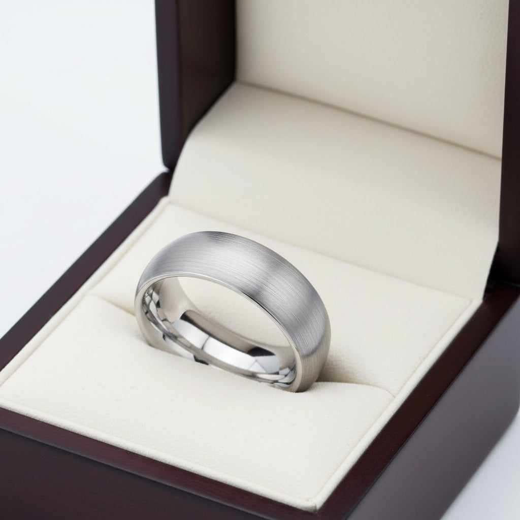 Classic_Brushed_Dome_Tungsten_Wedding_Band