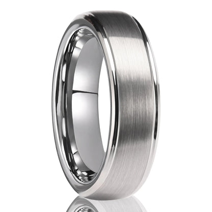 Classic Silver Tungsten wedding Ring