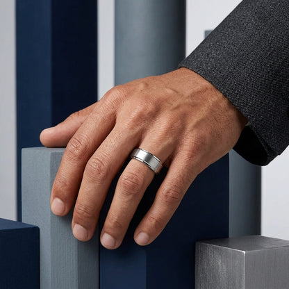 Classic Silver Tungsten wedding Ring