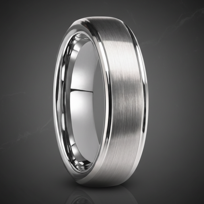 Classic Silver Tungsten wedding Ring