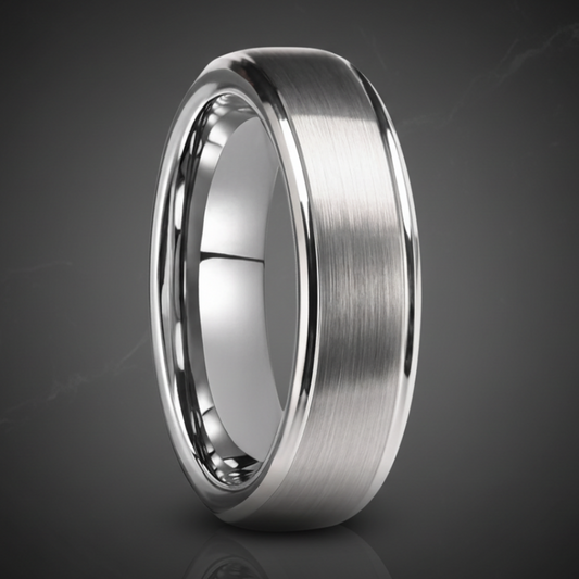 Classic Silver Tungsten wedding Ring