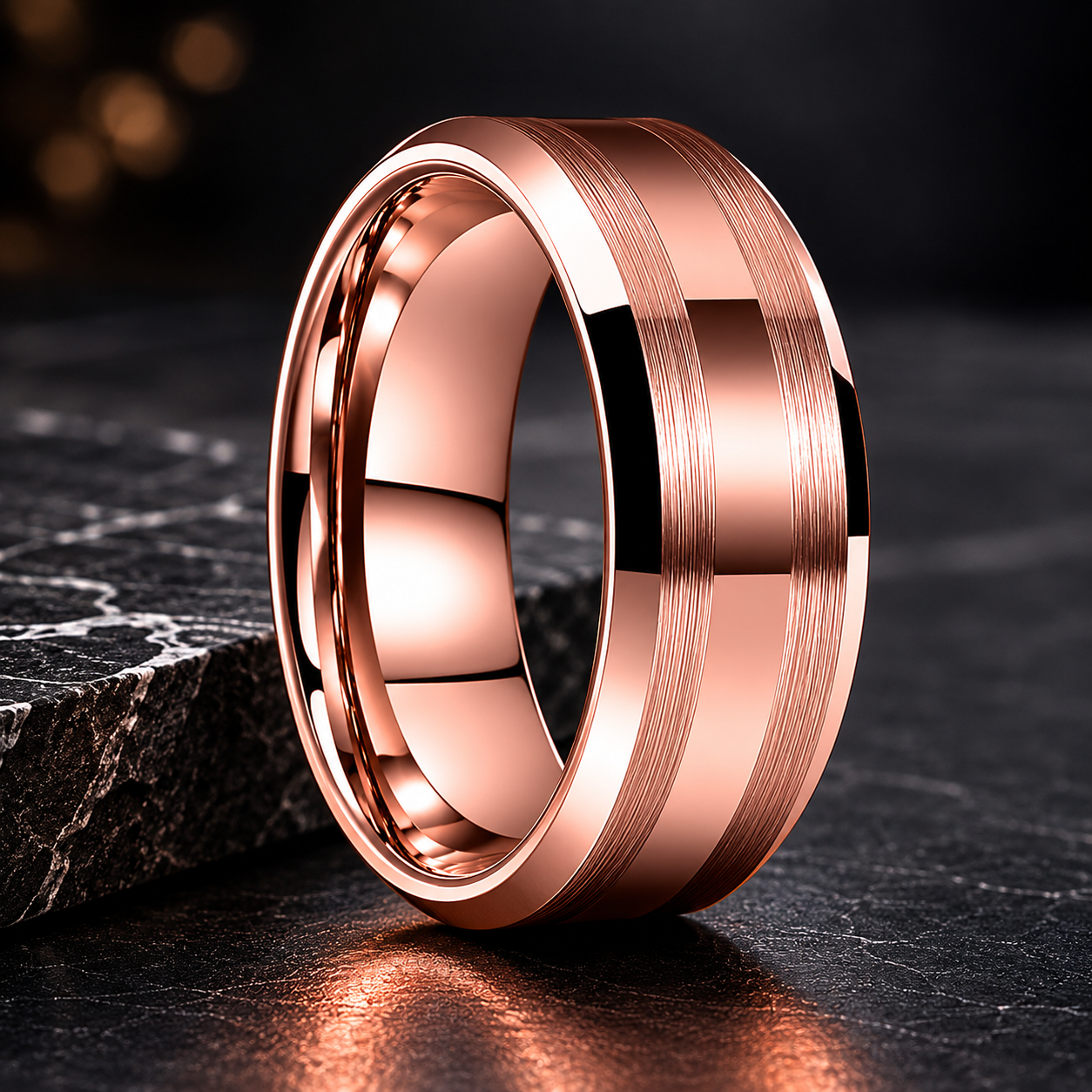 Comfort fit Tungsten ring