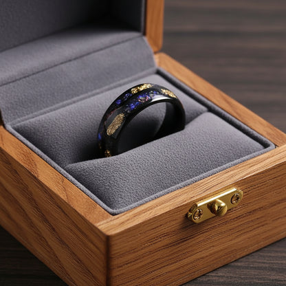 Cosmic Debris Tungsten Ring