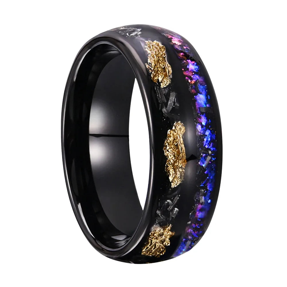 Cosmic Debris Tungsten Ring